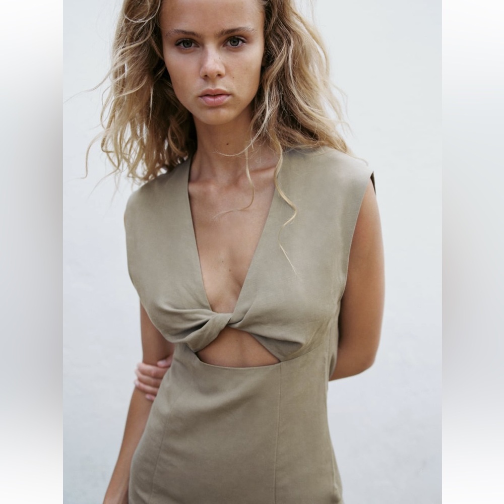 Zara linen blend Dress